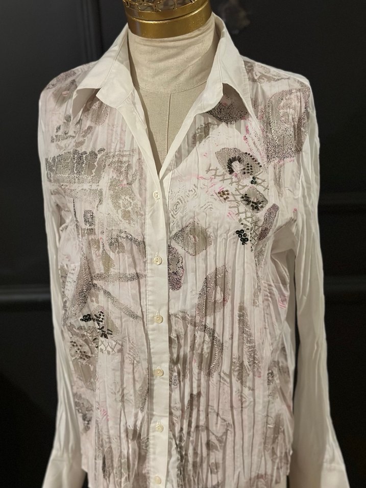 Beyaz Pilili Gömlek - Görsel 2