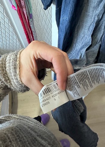 Düğmeli Lacivert Denim elbise - Görsel 3