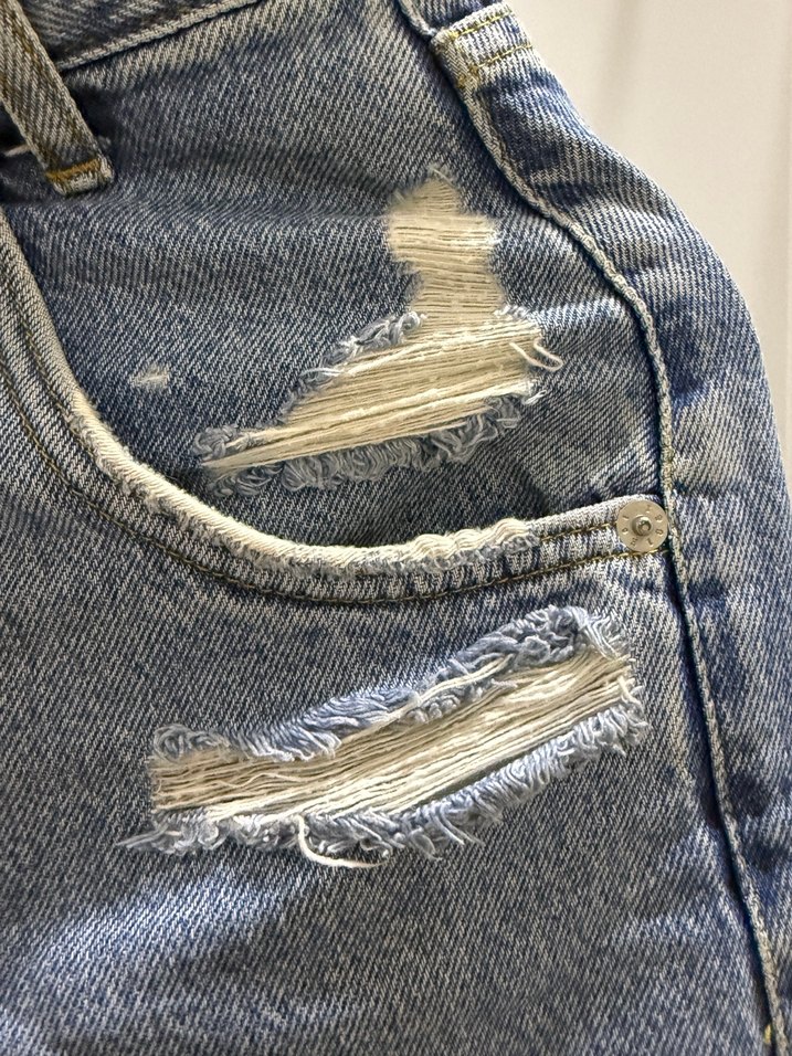 Mavi Loose Fit Denim Midi Kadın Jean - Görsel 3