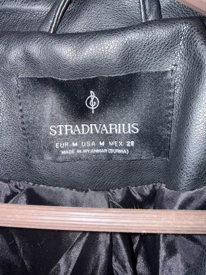 Kadın Siyah Deri Biker Ceket - Görsel 3