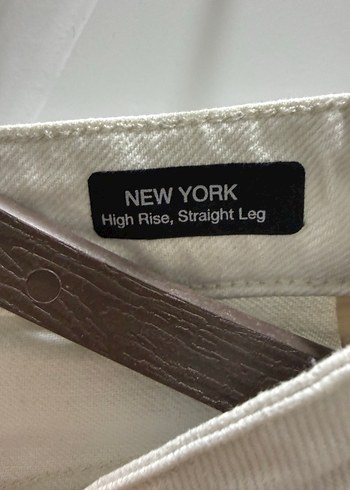 Beyaz Midi Boy Kadın Jean Pantolon - Görsel 3