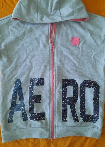 Kız Çocuk Gri Fermuarlı Sweatshirt