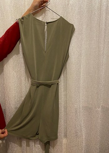 Mango Kadın V Yaka Kısa Tulum, Kemerli, Salaş Kesim - Görsel 10