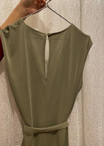 Mango Kadın V Yaka Kısa Tulum, Kemerli, Salaş Kesim - Görsel 11