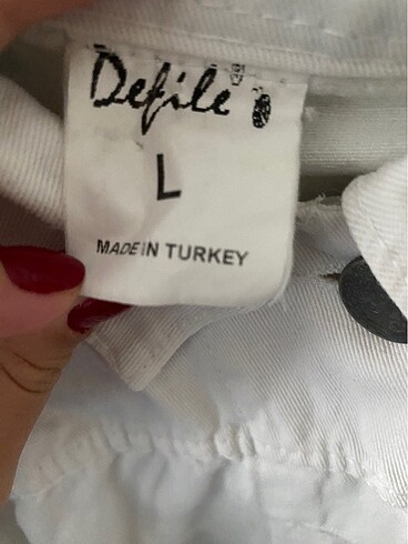 l Beden beyaz Renk kot ceket