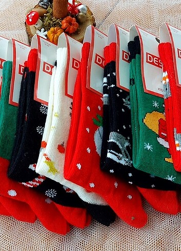 Çocuk yılbaşı çorapları(5-6 yaş 7-8 yaş 9-10yaş) - Görsel 2