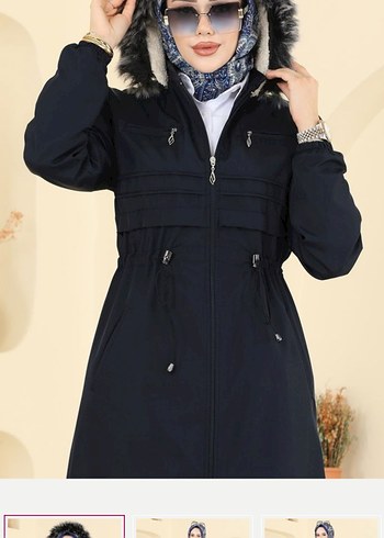 Kürk Detaylı Uzun siyah Kadın modaselvim - Görsel 2