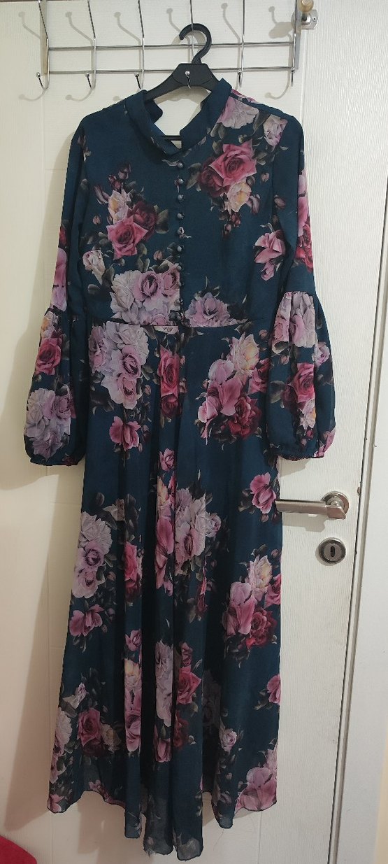 Çiçekli Bohem Uzun Elbise - Görsel 2