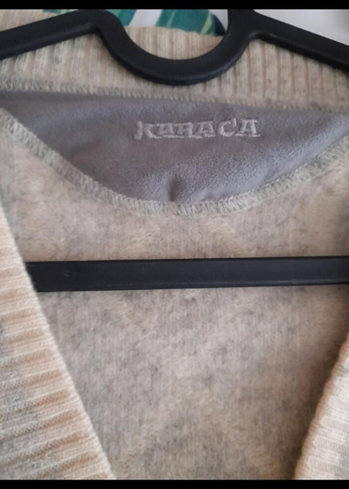 Karaca vintage saf yeni yün hırka - Görsel 4