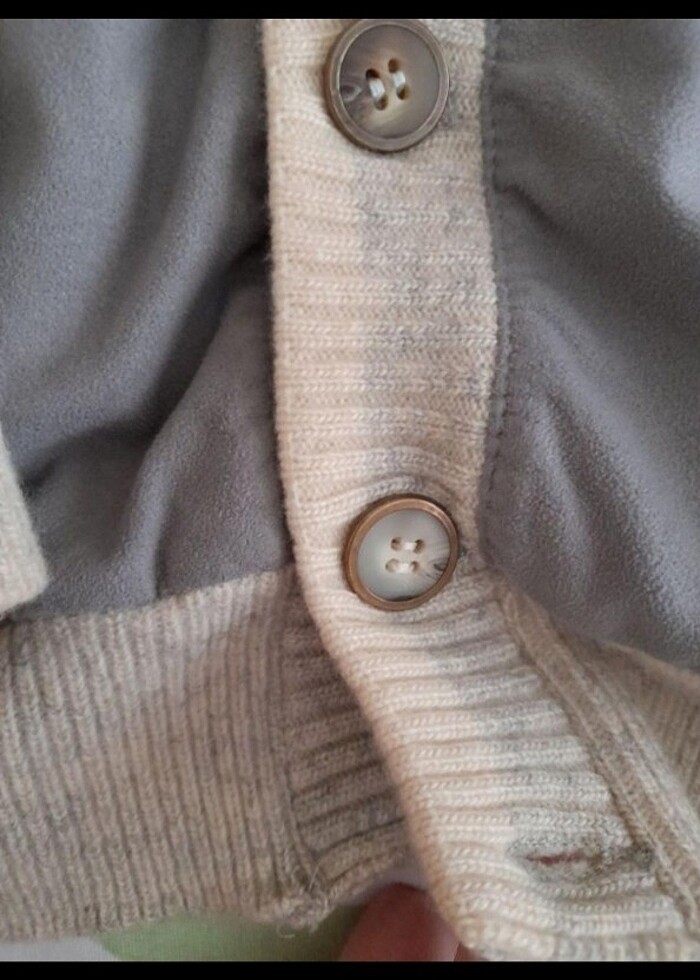 Karaca vintage saf yeni yün hırka - Görsel 5