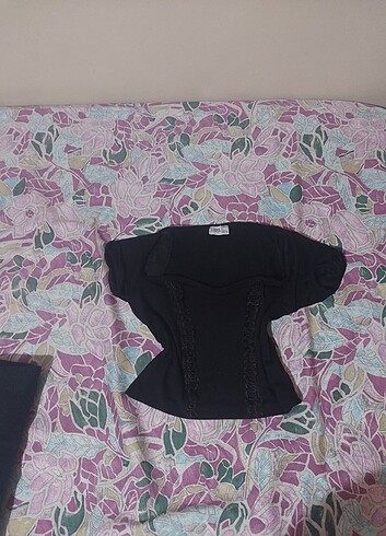 Goth Y2k Dark Coquette Siyah Crop Bluz Üst