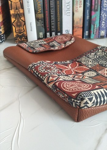  Beden kahverengi Renk Etnik Desen Kitap Kılıfı