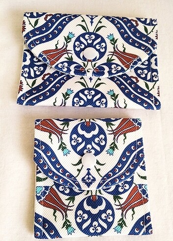 Çini Desen Çıtçıtlı Cüzdan ve Kartlık 