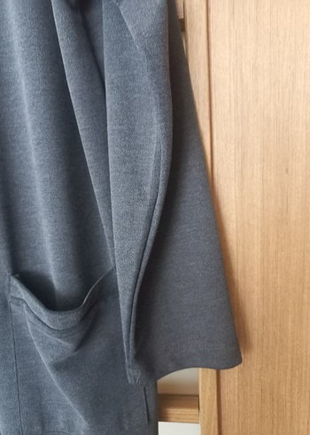 Gri Midi HırkaRahat Kesim - Görsel 6