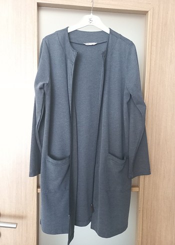 LC Waikiki Gri Midi HırkaRahat Kesim