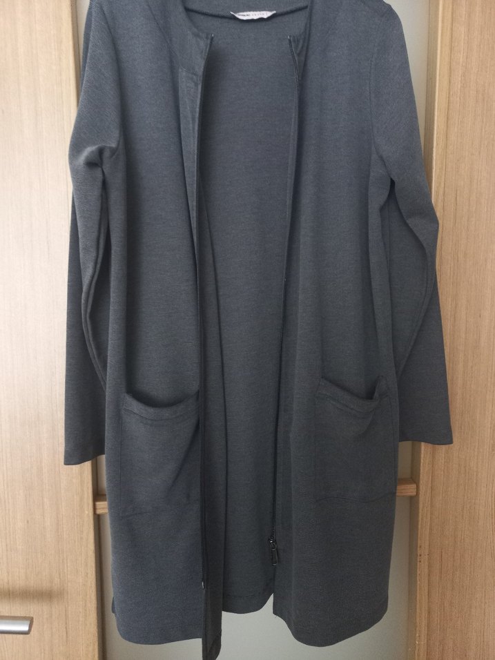 Gri Midi HırkaRahat Kesim - Görsel 5