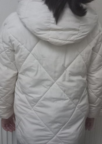 Fermuarlı Krem Kışlık Kız Çocuk Mont - Görsel 16