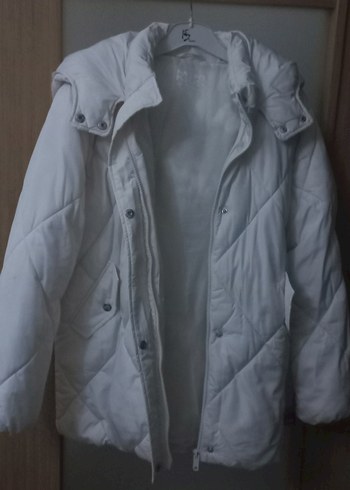 Fermuarlı Krem Kışlık Kız Çocuk Mont - Görsel 2