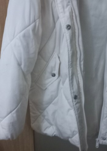 Fermuarlı Krem Kışlık Kız Çocuk Mont - Görsel 4