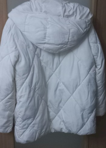 Fermuarlı Krem Kışlık Kız Çocuk Mont - Görsel 5