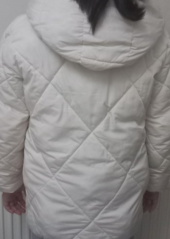 Fermuarlı Krem Kışlık Kız Çocuk Mont - Görsel 12