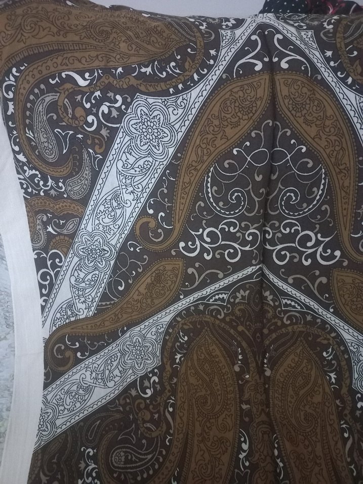 yesil ve kahve desenli iki adet bohem Kadın Şal - Görsel 5