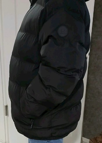 Sokak Stili Siyah Erkek Kemerli Mont - Görsel 3