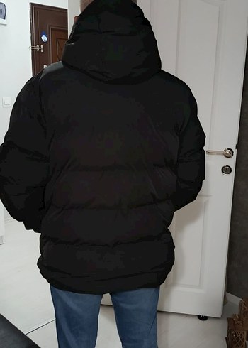 Sokak Stili Siyah Erkek Kemerli Mont - Görsel 2