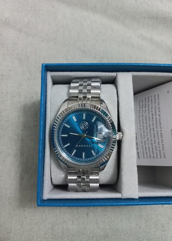 Mavi Kadranlı Modern Klasik Erkek Saati - Görsel 2