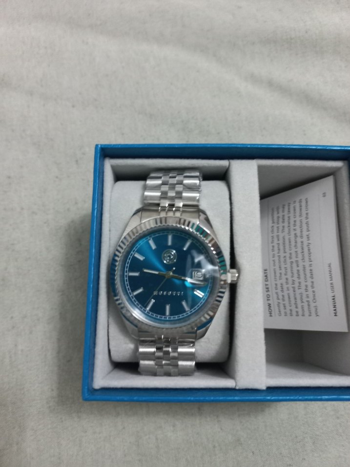 Mavi Kadranlı Modern Klasik Erkek Saati - Görsel 3