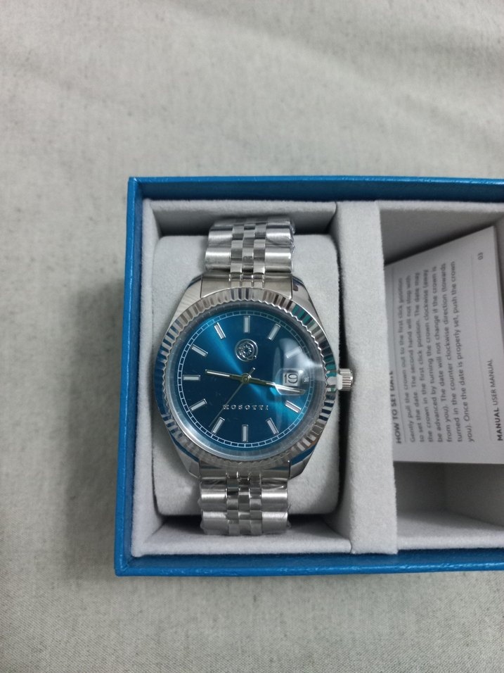 Mavi Kadranlı Modern Klasik Erkek Saati - Görsel 2