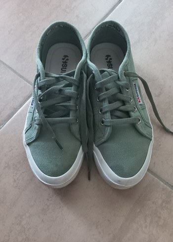 Yeşil Düz Taban Kadın Spor Ayakkabı - Görsel 6