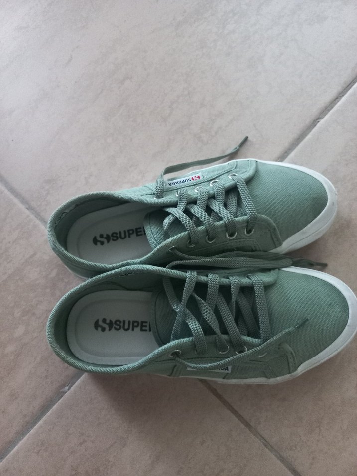 Yeşil Düz Taban Kadın Spor Ayakkabı - Görsel 3