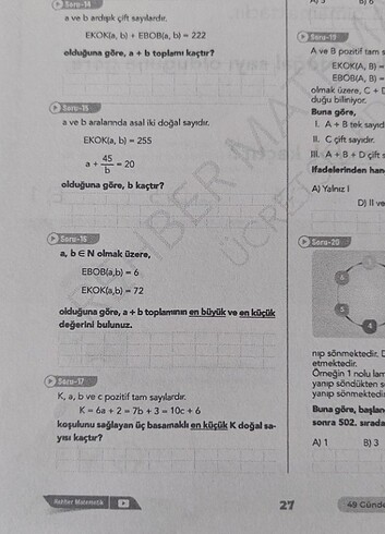  Beden Renk Rehber Matematik 49 Günde Tyt 2024