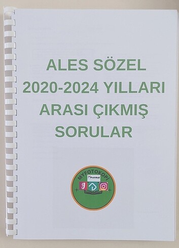 ALES SÖZEL 2020-2024 YILLARI ARASI ÇIKMIŞ SORULAR