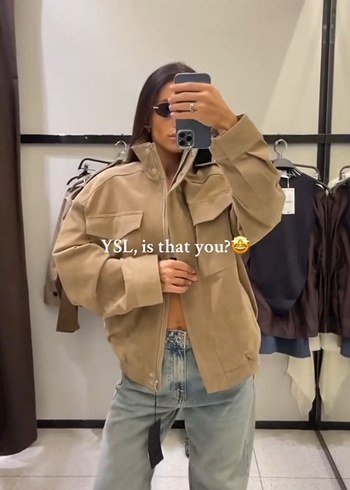 Zara Zara Gerçek Süet Kadın Ceket