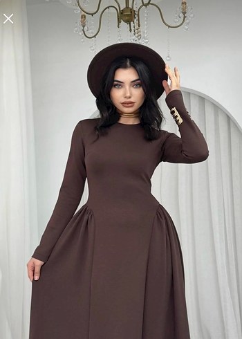 Uzun Kollu fileli Salaş Elbise - Görsel 3