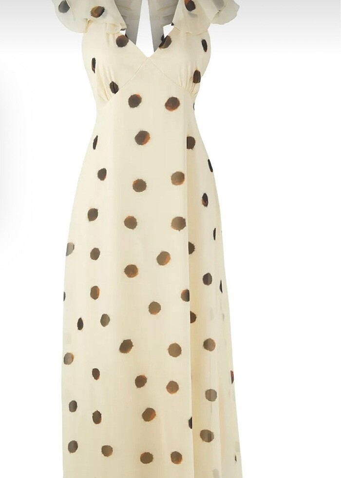 Uzun puantiyeli elbise - Görsel 3