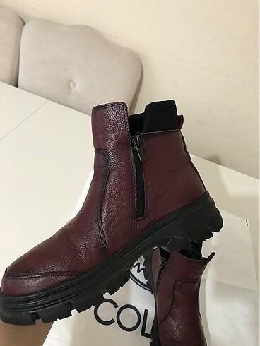 38 Beden bordo Renk Hakiki deri bot