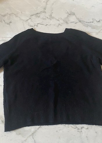 Bershka Siyah V Yakalı Örgü Yün Kadın Kazak