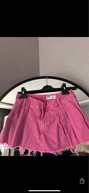 Bershka pembe mini etek
