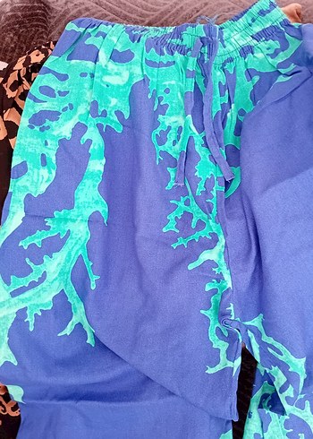 Renkli Batik Desenli Salaş Kadın Pantolon