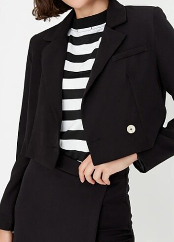 Crop Blazer Ceket