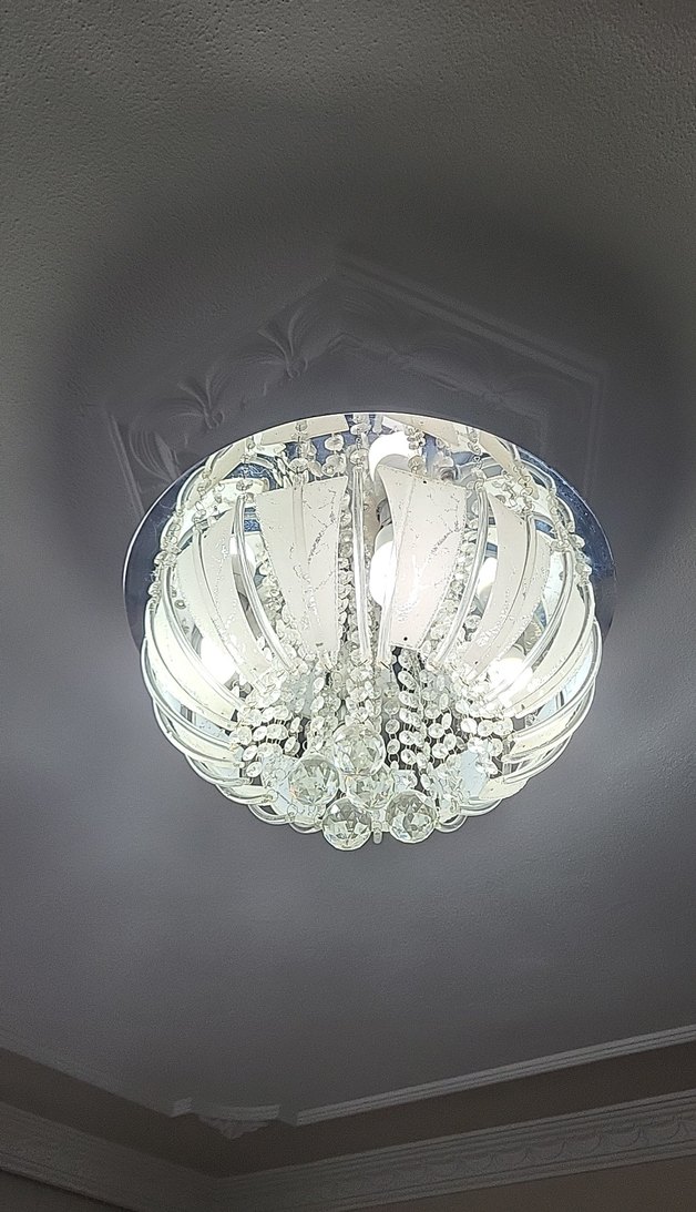 Beyaz Kristal Detaylı avize - Görsel 2