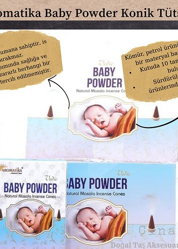 Aromatika Bebek Pudrası Kokulu Tütsü Konileri