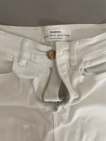 xs Beden beyaz Renk stradivarius flare jean