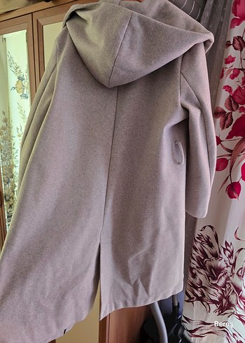 Bej Zara Klasik Kaban Biraz Kırçıllı gibi Rengi - Görsel 5