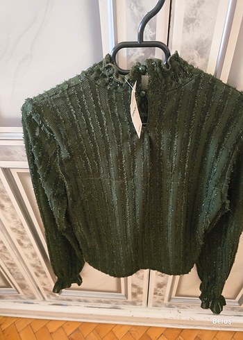 Yeşil Triko Kadın Bluz - Görsel 2