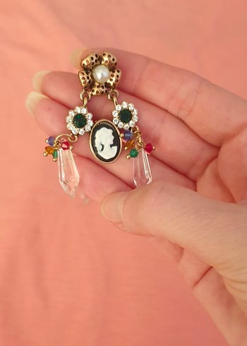 Cameo Antik Tanrıça Küpeleri - Görsel 2