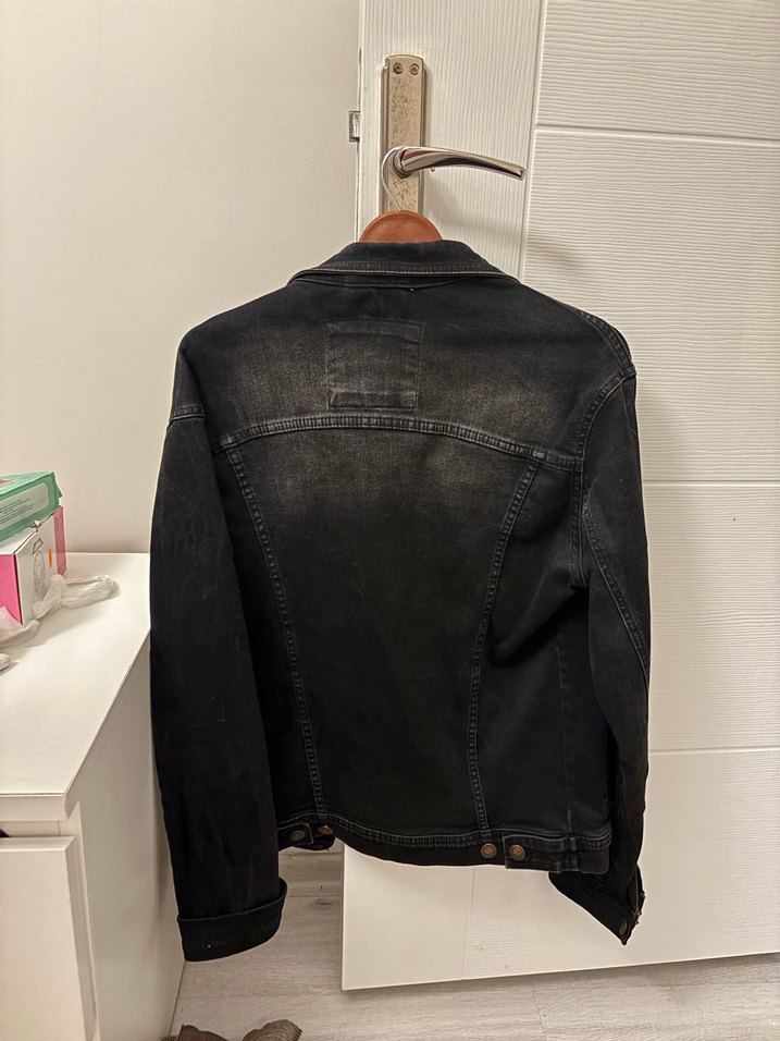 Siyah Düğmeli Kadın Denim Ceket - Görsel 2